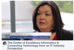 Industry Advisory Board Shares Their Perspective on IT and Contributions to the CoE for ICT Valerie Goulds Microsoft Engineer